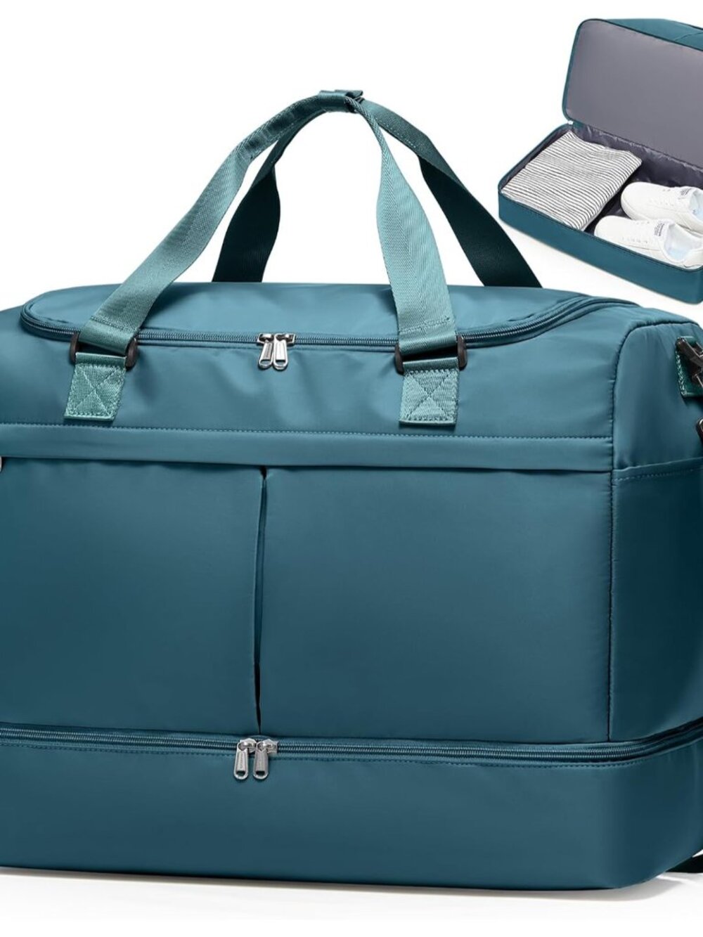 Weekender Bags for Women, Large Travel Duffle Bag with Shoe Compartment
